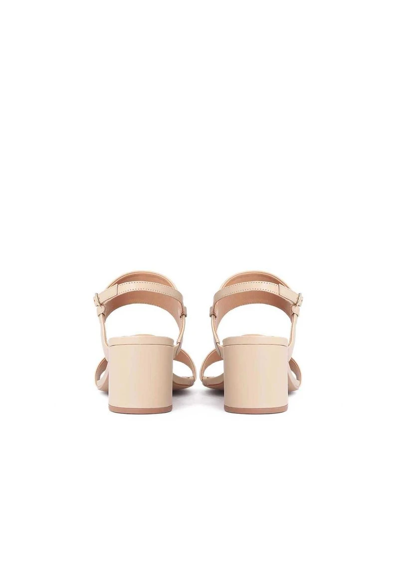 Kazar TANZANY-LEATHER SANDALS ON A WIDE HEEL - Riemensandalette - Beige – Bild 4
