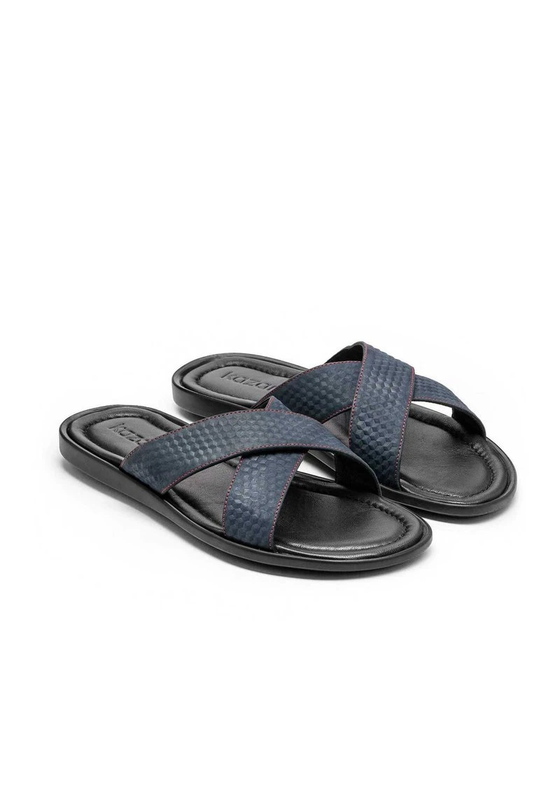 Kazar HARRY - Pantolette Flach - Mottled Dark Blue – Bild 5