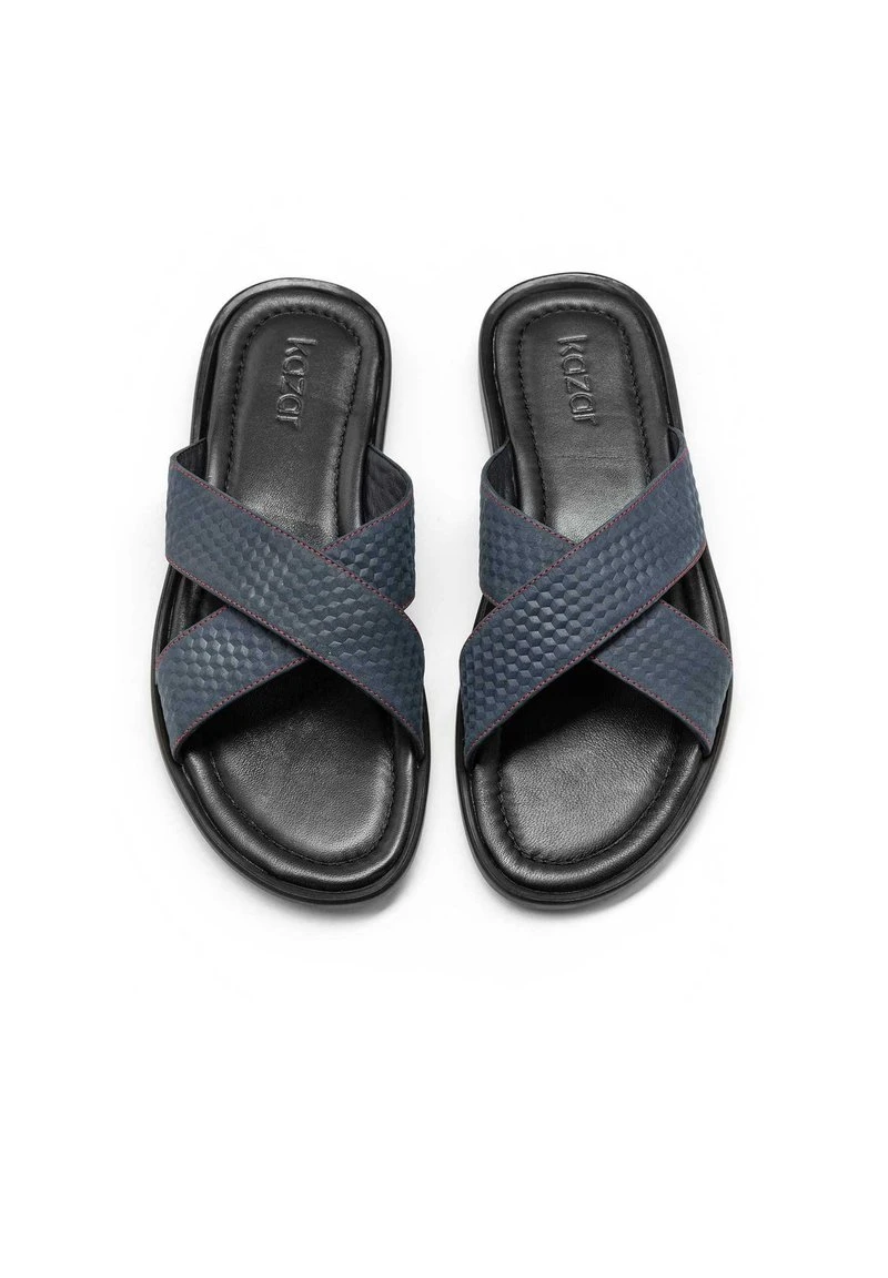 Kazar HARRY - Pantolette Flach - Mottled Dark Blue – Bild 4